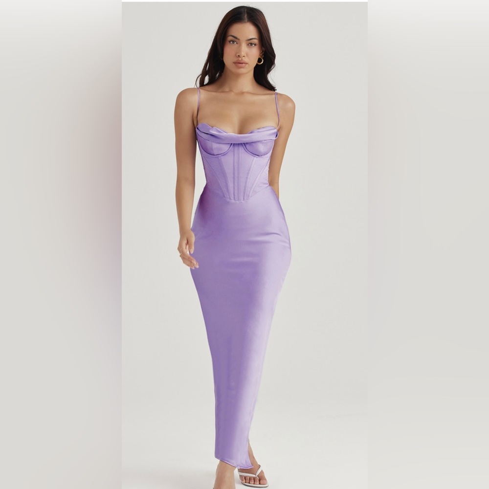House of CB Charmaine Dress, colour lavender, size XS